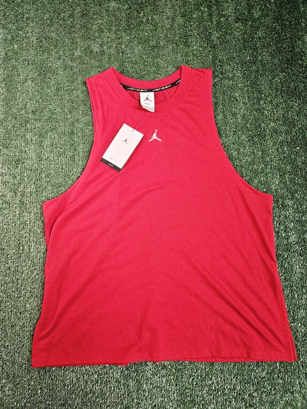 NWT Jordan Dri-Fit Women’s Sport Diamond Red Tank Top Loose Fit Size Medium